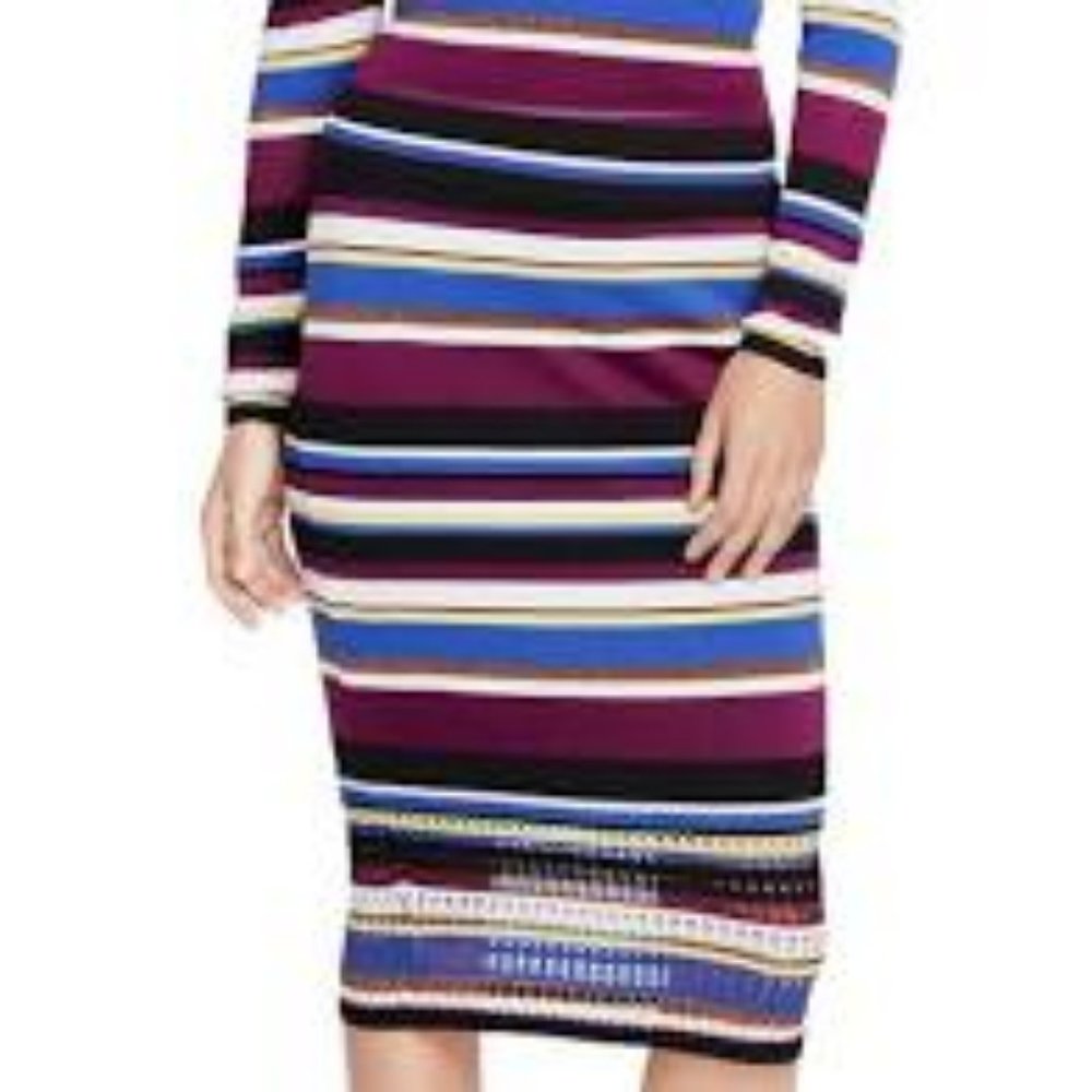 Rachel Rachel Roy Striped Knitted Pencil Skirt xs